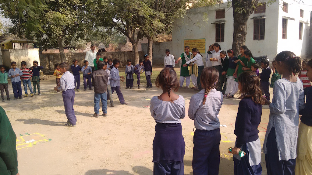 Triggering exercise in a village in Karnal district of Haryana. 